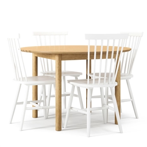 Ensemble de Table à Manger Department Wood en Chêne/ Blanc